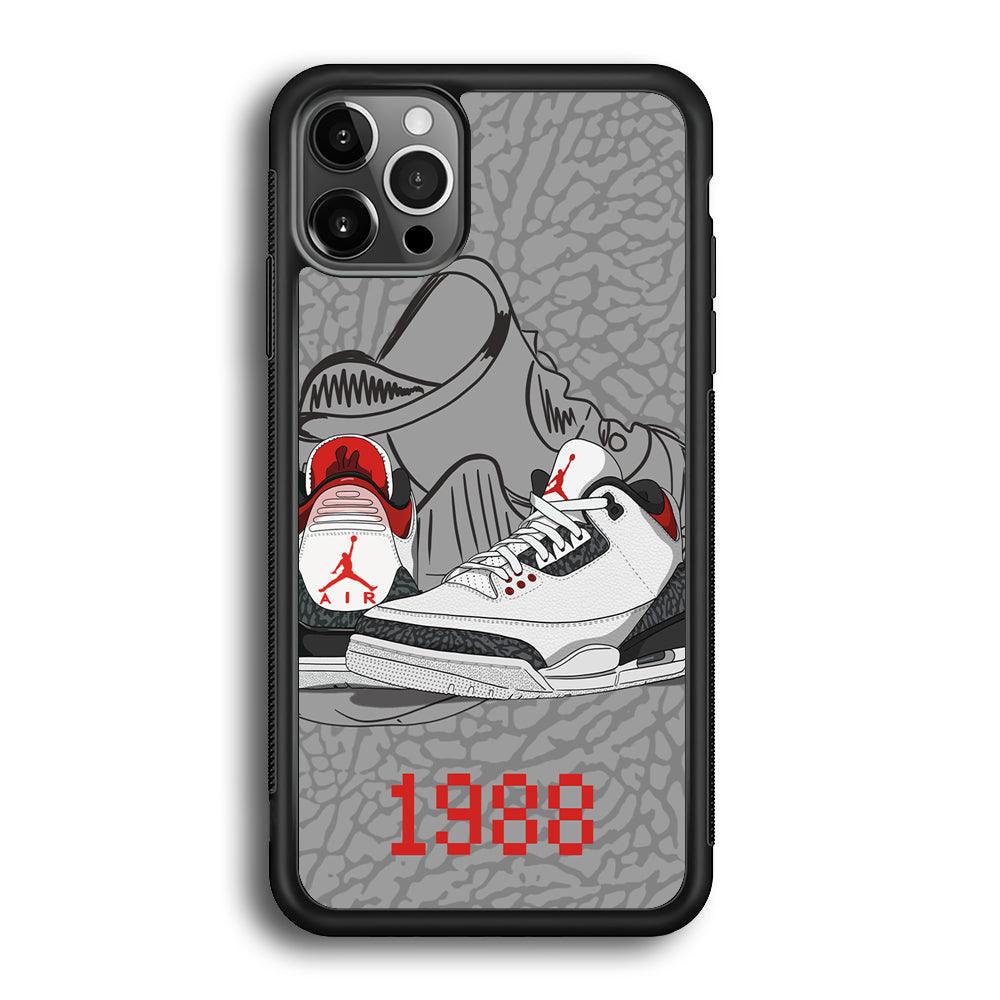 Air Jordan From The Past iPhone 12 Pro Max Case-Rubber Black (2D Case)-Oxvistore