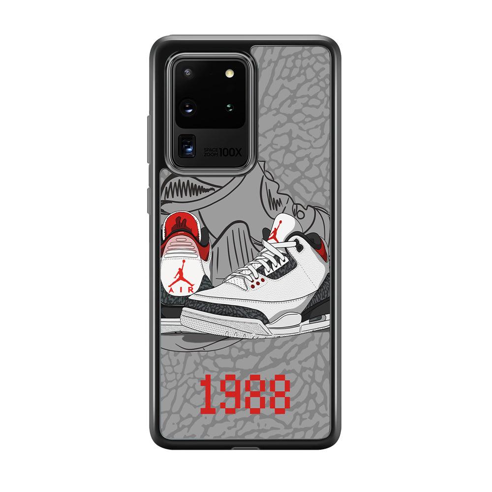 Air Jordan From The Past Samsung Galaxy S20 Ultra Case-Rubber Black (2D Case)-Oxvistore