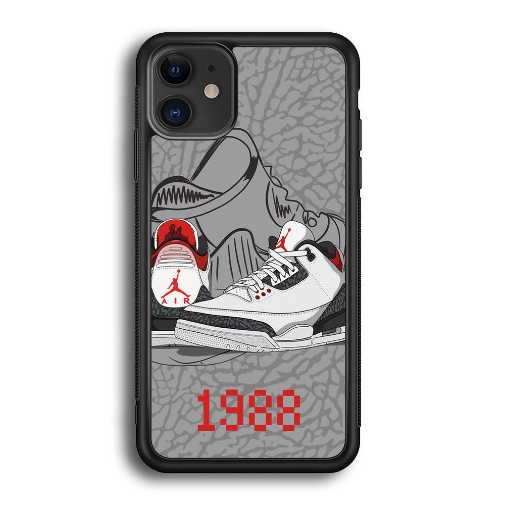 Air Jordan From The Past iPhone 12 Case-Rubber Black (2D Case)-Oxvistore