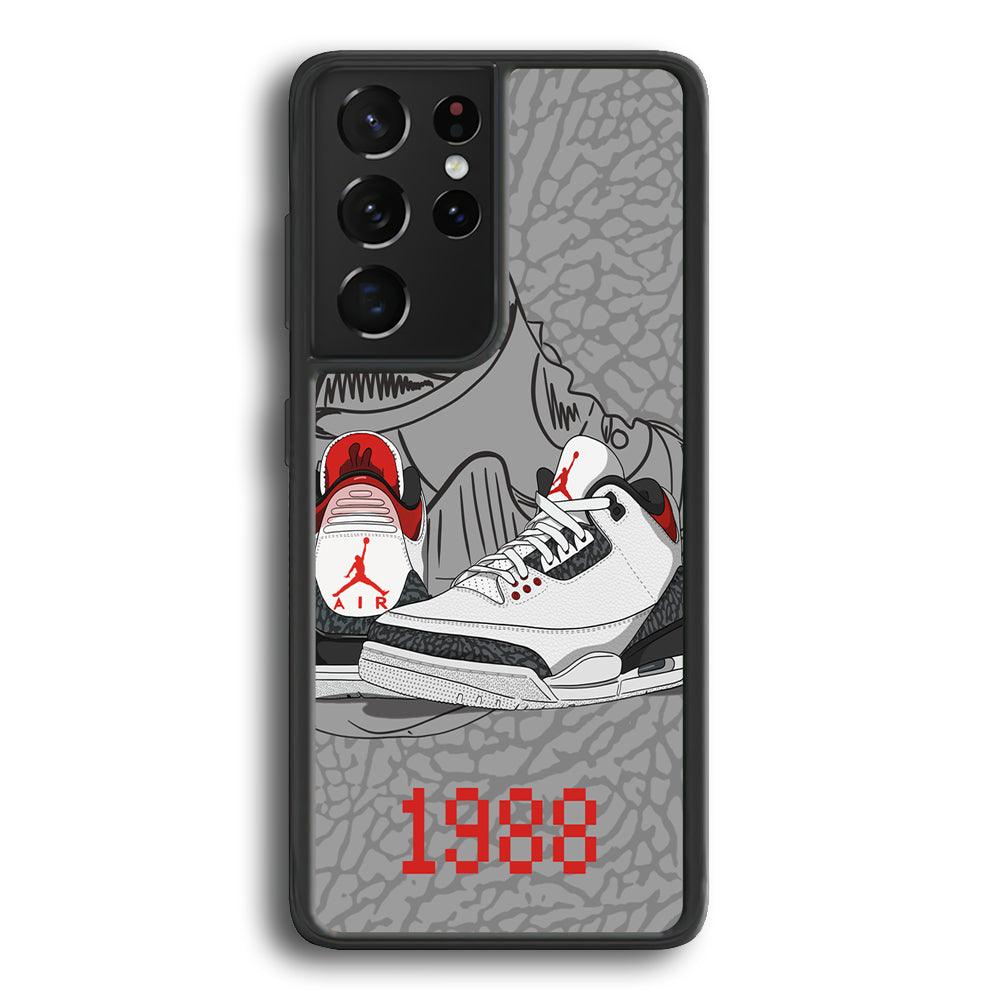 Air Jordan From The Past Samsung Galaxy S24 Ultra Case-Rubber Black (2D Case)-Oxvistore