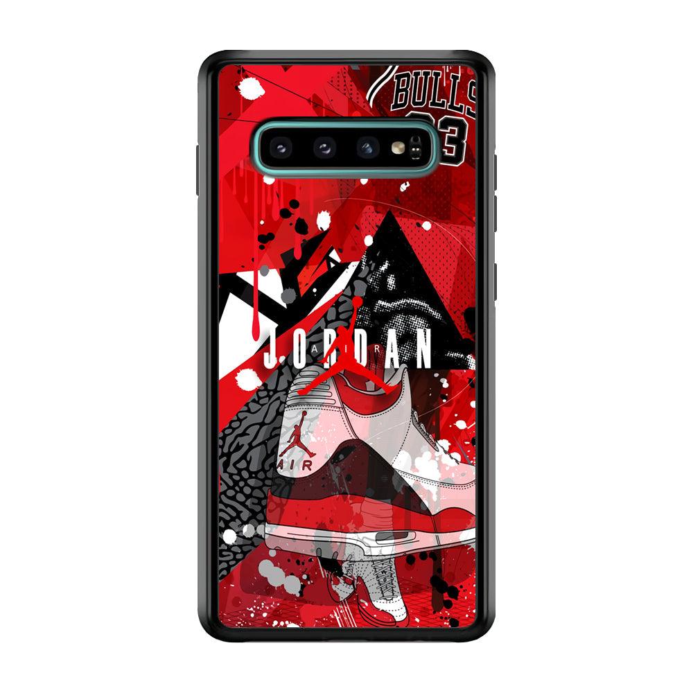 Air Jordan Future Chance Samsung Galaxy S10 Case-Rubber Black (2D Case)-Oxvistore