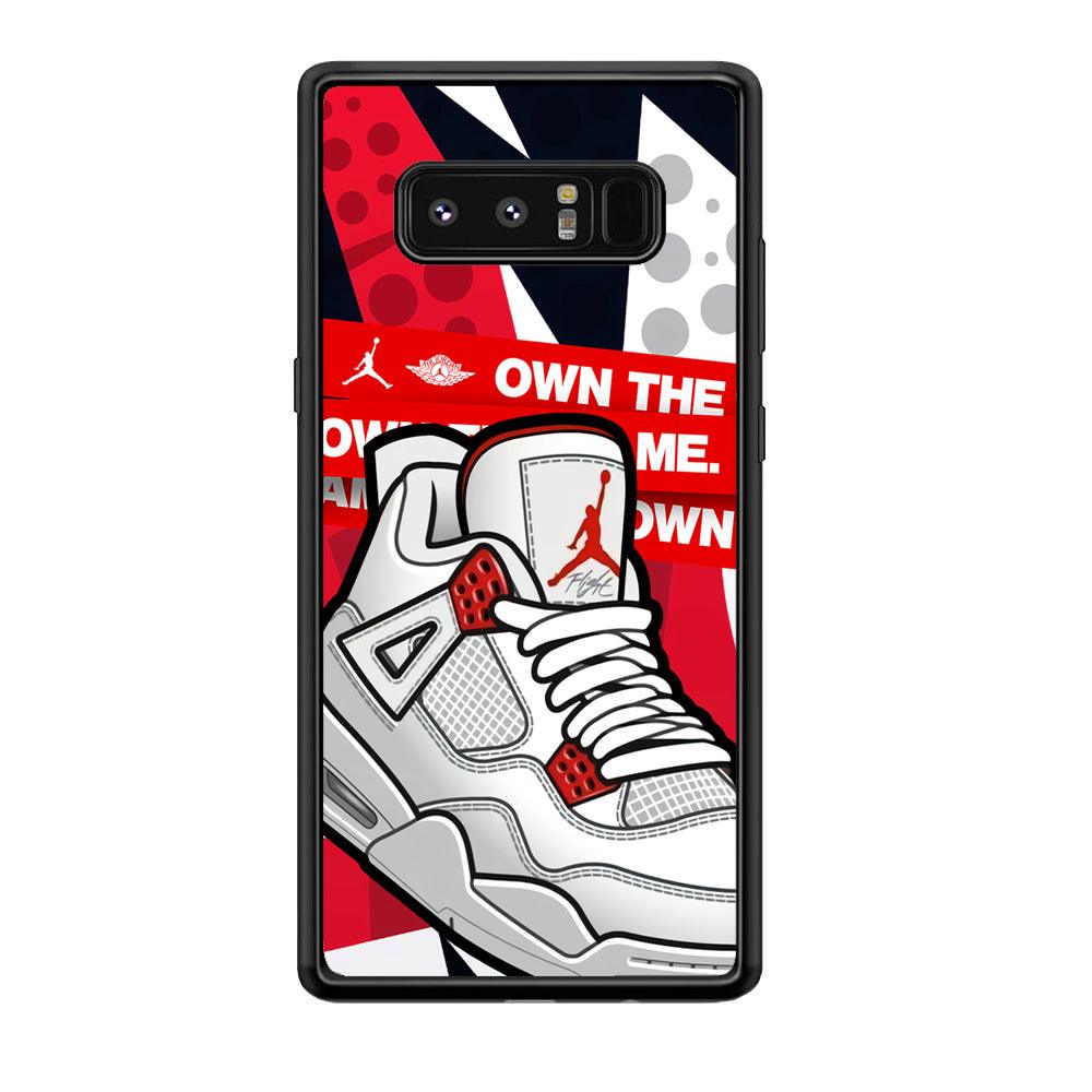 Air Jordan Game is Coming Samsung Galaxy Note 8 Case-Rubber Black (2D Case)-Oxvistore