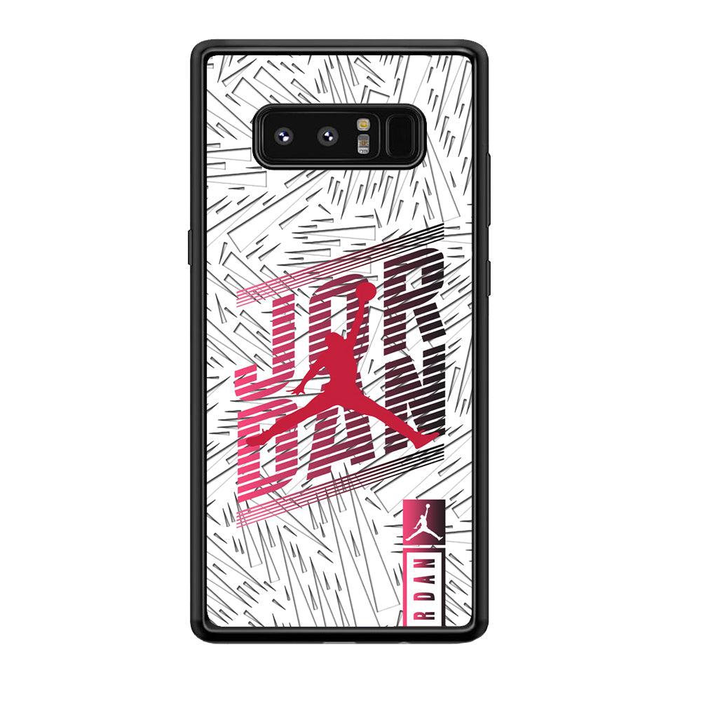 Air Jordan Going Ahead Samsung Galaxy Note 8 Case-Rubber Black (2D Case)-Oxvistore