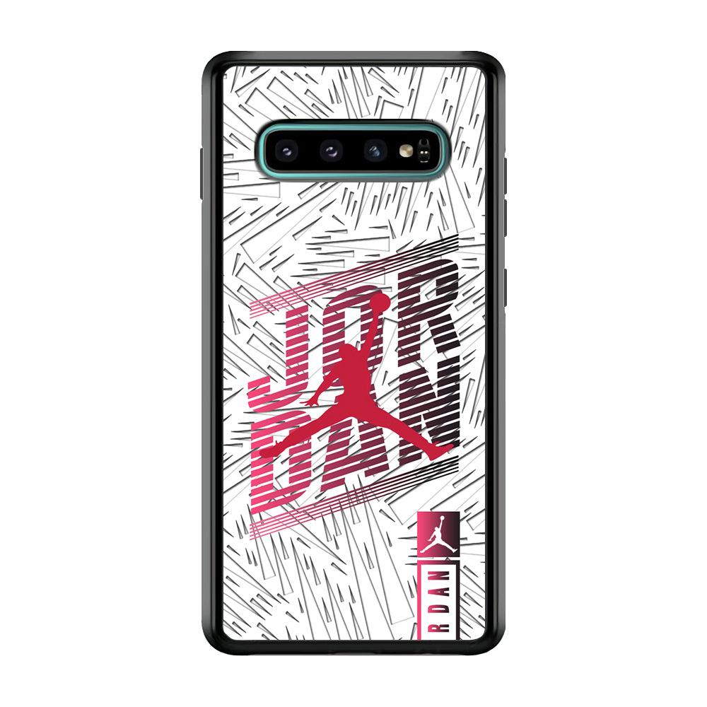 Air Jordan Going Ahead Samsung Galaxy S10 Case-Rubber Black (2D Case)-Oxvistore