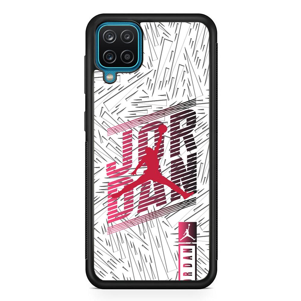 Air Jordan Going Ahead Samsung Galaxy A12 Case-Rubber Black (2D Case)-Oxvistore