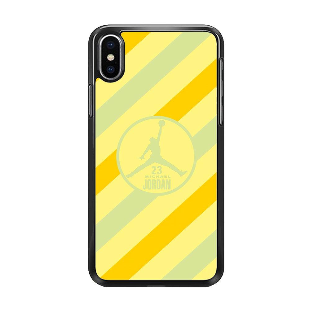 Air Jordan Gradation of Light iPhone X Case-Rubber Black (2D Case)-Oxvistore