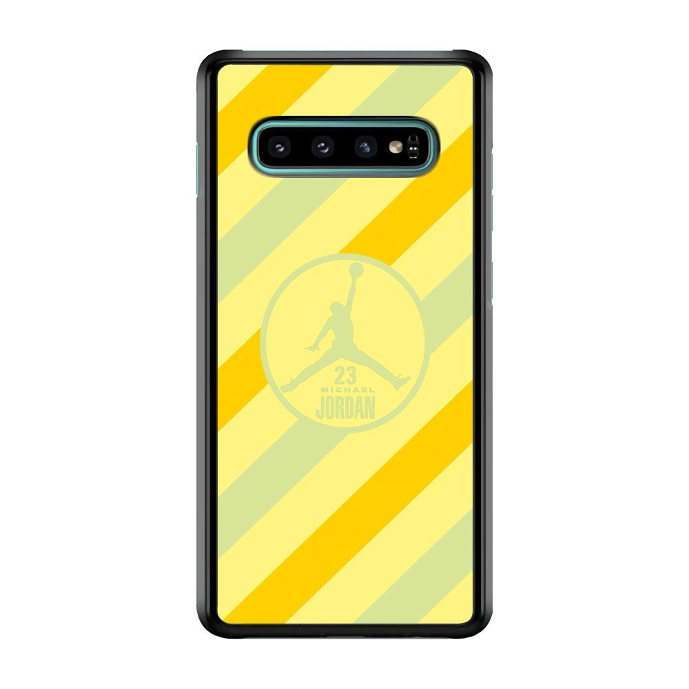 Air Jordan Gradation of Light Samsung Galaxy S10 Plus Case-Rubber Black (2D Case)-Oxvistore
