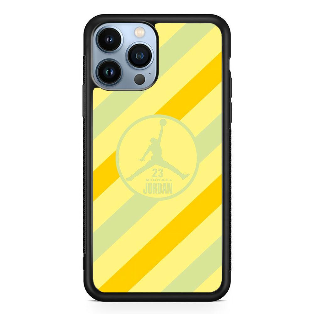 Air Jordan Gradation of Light iPhone 14 Pro Max Case-Rubber Black (2D Case)-Oxvistore