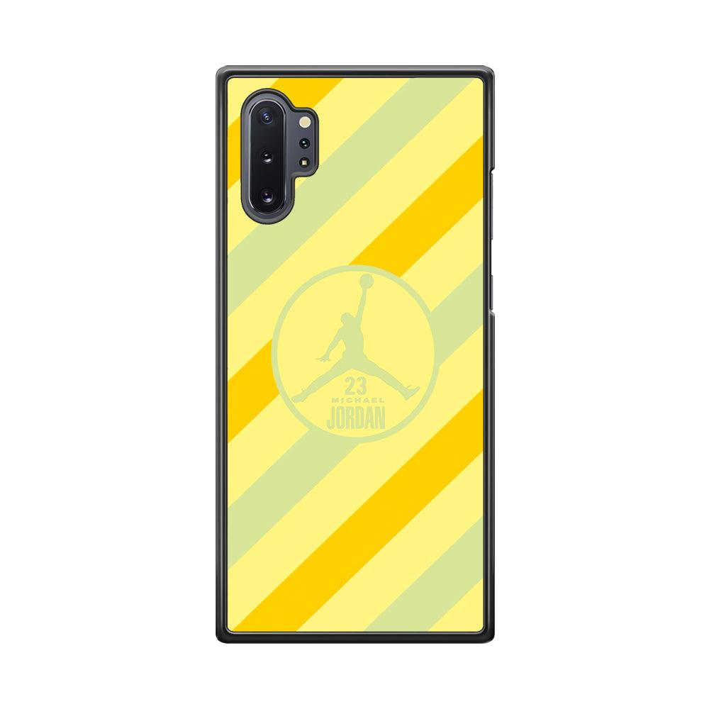 Air Jordan Gradation of Light Samsung Galaxy Note 10 Plus Case-Rubber Black (2D Case)-Oxvistore