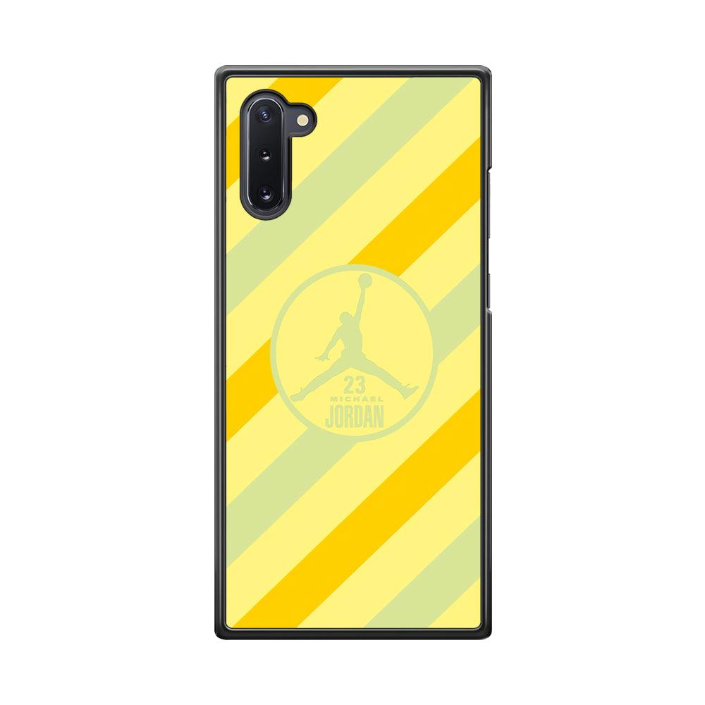 Air Jordan Gradation of Light Samsung Galaxy Note 10 Case-Rubber Black (2D Case)-Oxvistore