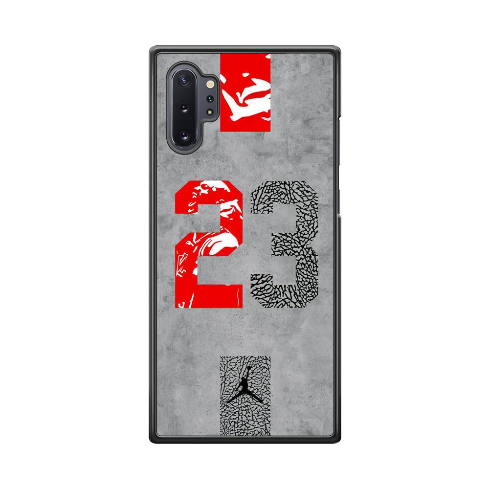 Air Jordan Great 23 Samsung Galaxy Note 10 Plus Case-Rubber Black (2D Case)-Oxvistore
