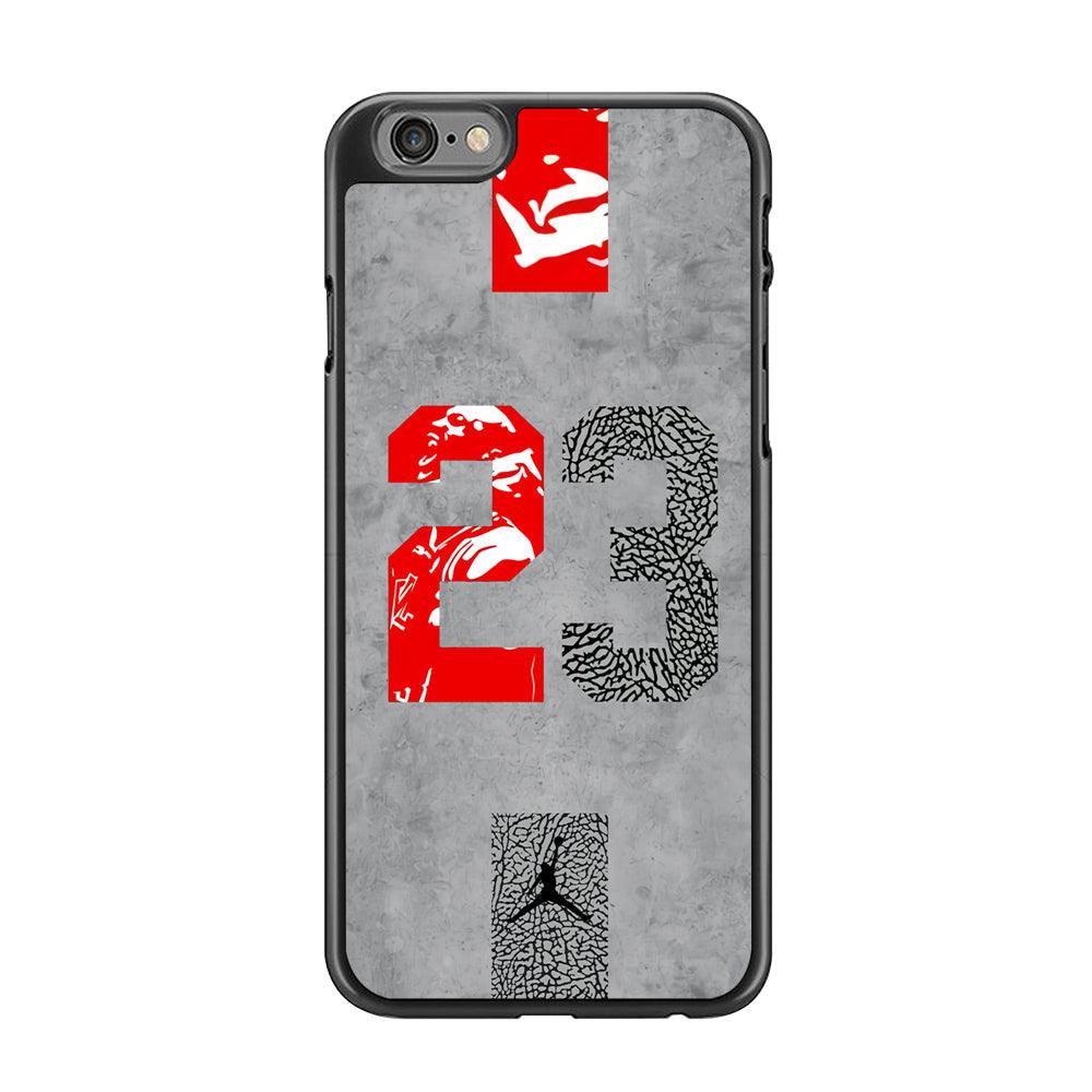 Air Jordan Great 23 iPhone 6 | 6s Case-Rubber Black (2D Case)-Oxvistore