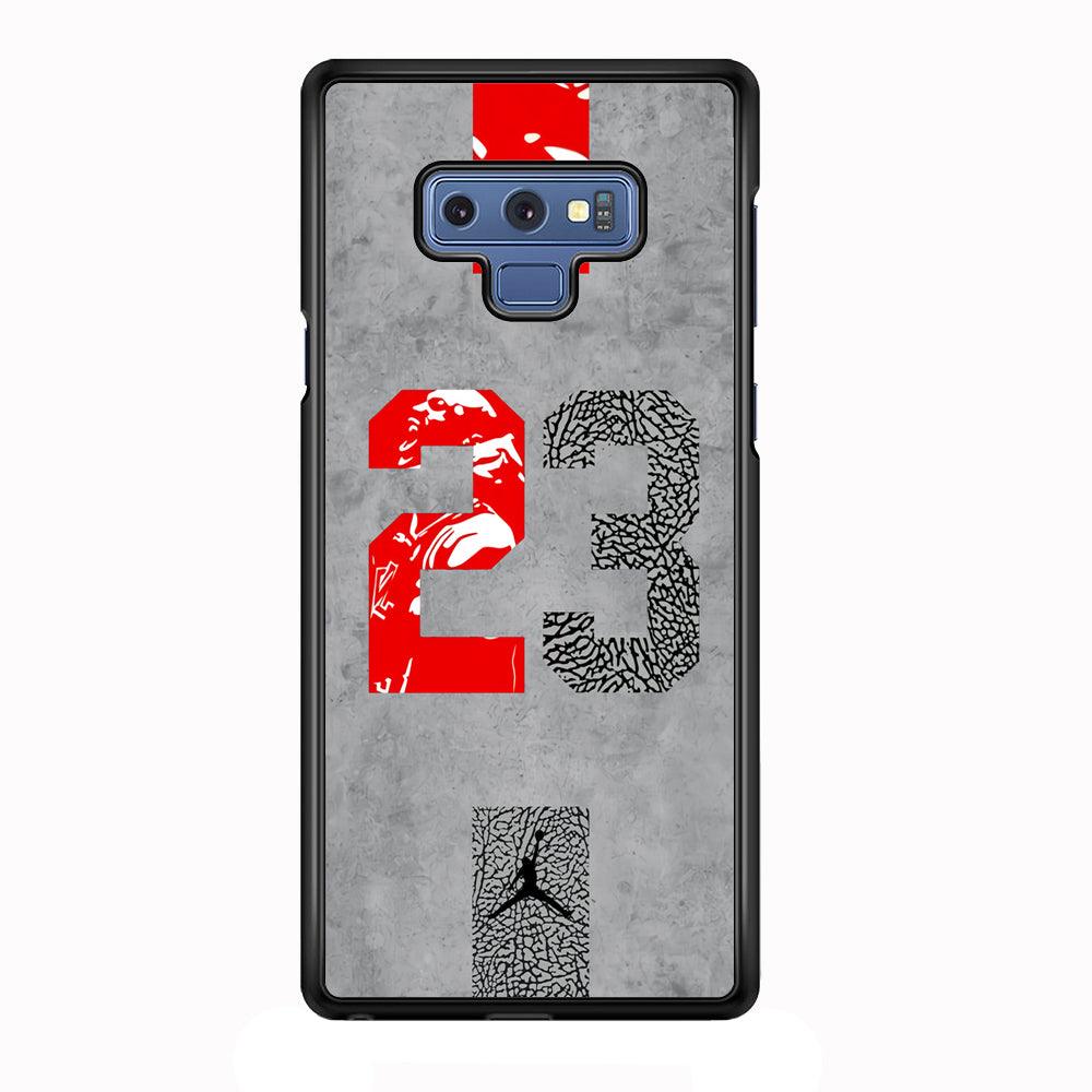 Air Jordan Great 23 Samsung Galaxy Note 9 Case-Rubber Black (2D Case)-Oxvistore
