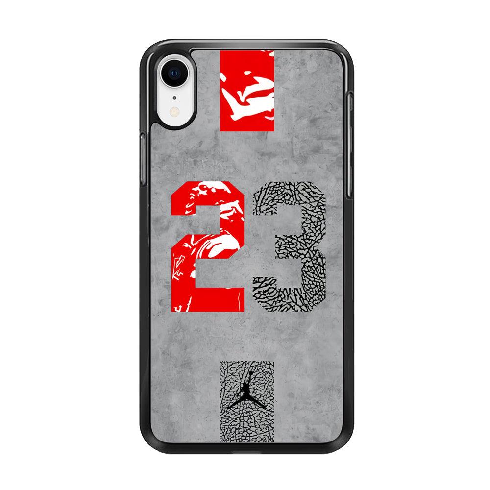 Air Jordan Great 23 iPhone XR Case-Rubber Black (2D Case)-Oxvistore