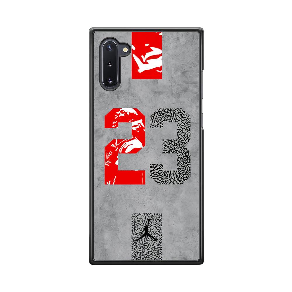 Air Jordan Great 23 Samsung Galaxy Note 10 Case-Rubber Black (2D Case)-Oxvistore