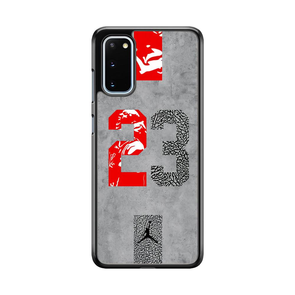 Air Jordan Great 23 Samsung Galaxy S20 Case-Rubber Black (2D Case)-Oxvistore