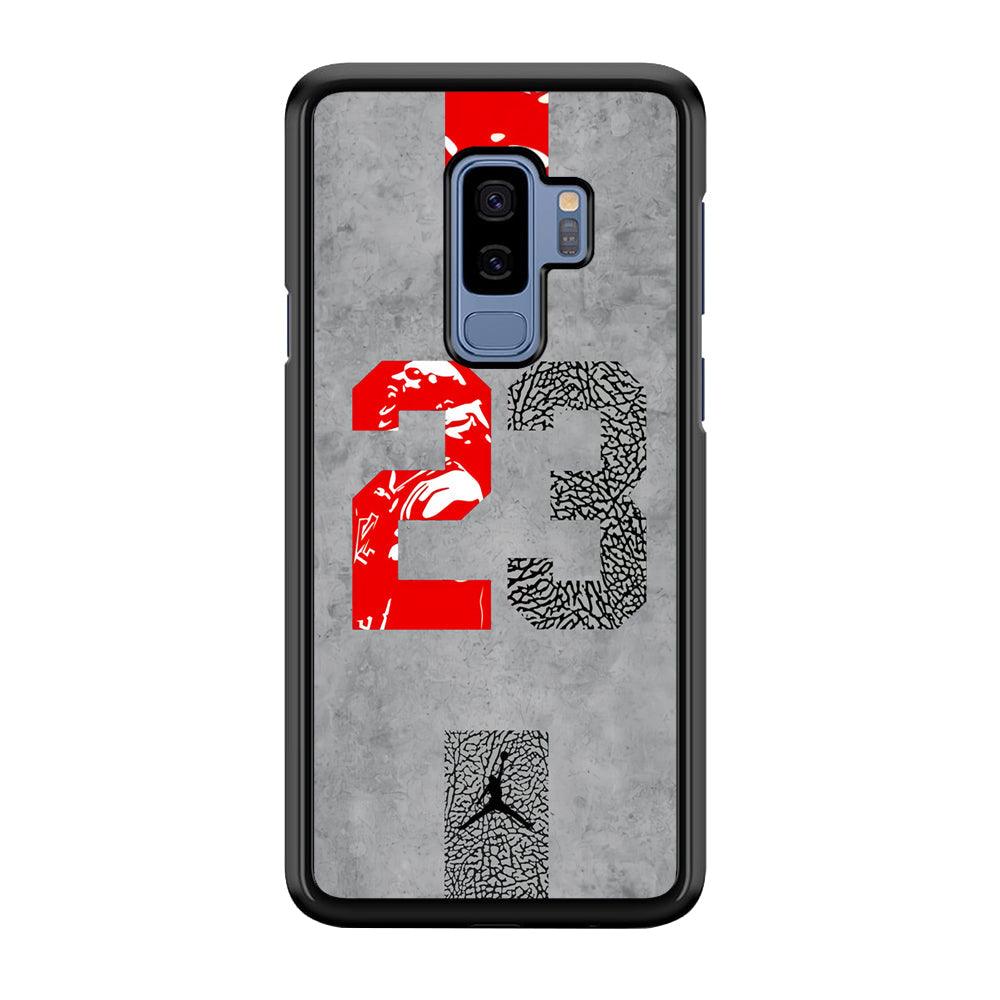 Air Jordan Great 23 Samsung Galaxy S9 Plus Case-Rubber Black (2D Case)-Oxvistore