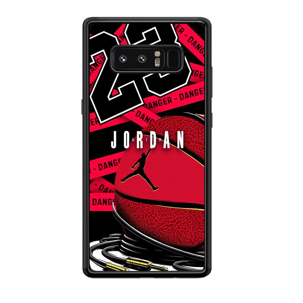 Air Jordan Hopefulness Ball Samsung Galaxy Note 8 Case-Rubber Black (2D Case)-Oxvistore