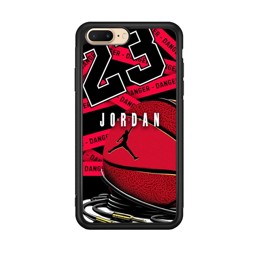 Air Jordan Hopefulness Ball iPhone 8 plus Case-Rubber Black (2D Case)-Oxvistore