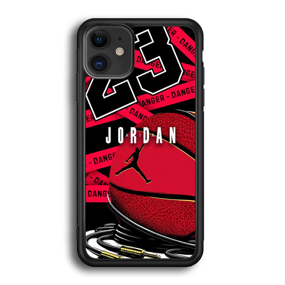 Air Jordan Hopefulness Ball iPhone 12 Case-Rubber Black (2D Case)-Oxvistore