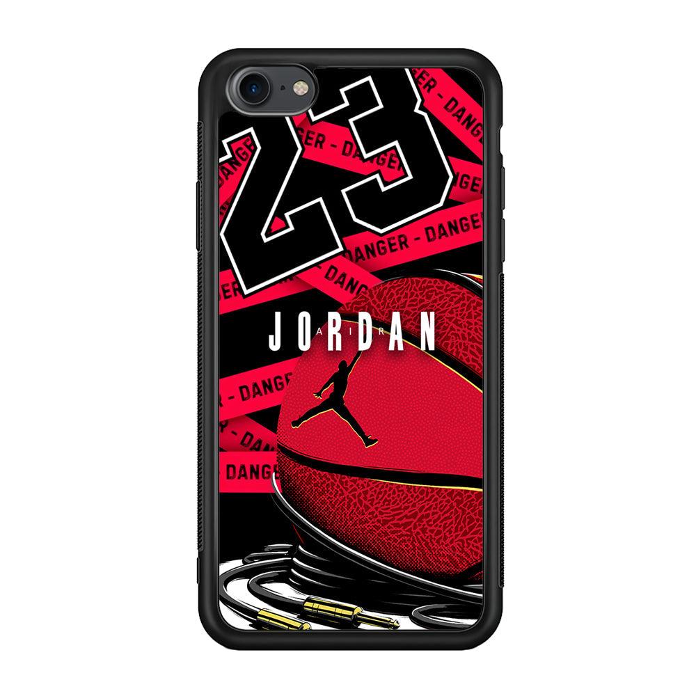 Air Jordan Hopefulness Ball iPhone 8 Case-Rubber Black (2D Case)-Oxvistore