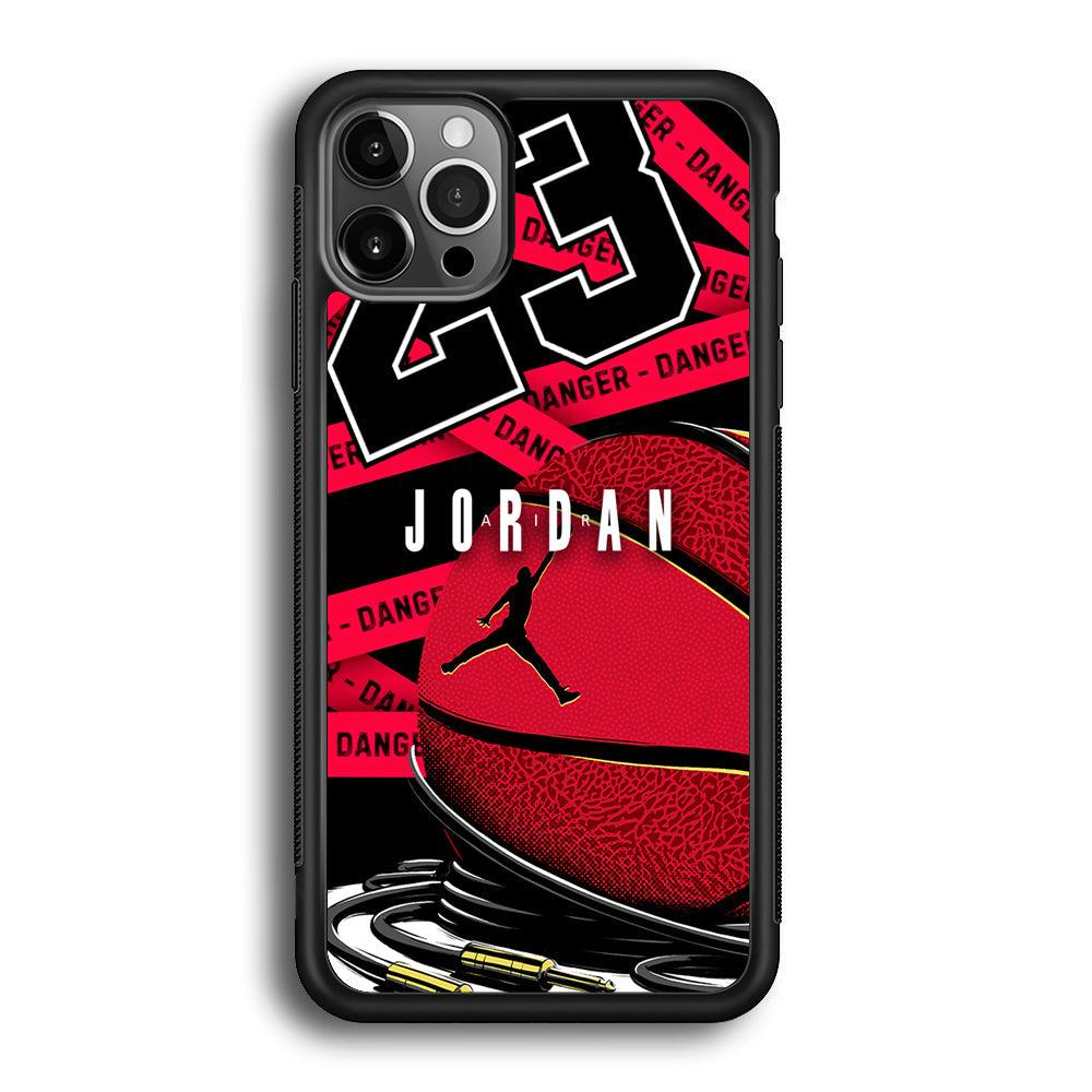 Air Jordan Hopefulness Ball iPhone 12 Pro Max Case-Rubber Black (2D Case)-Oxvistore