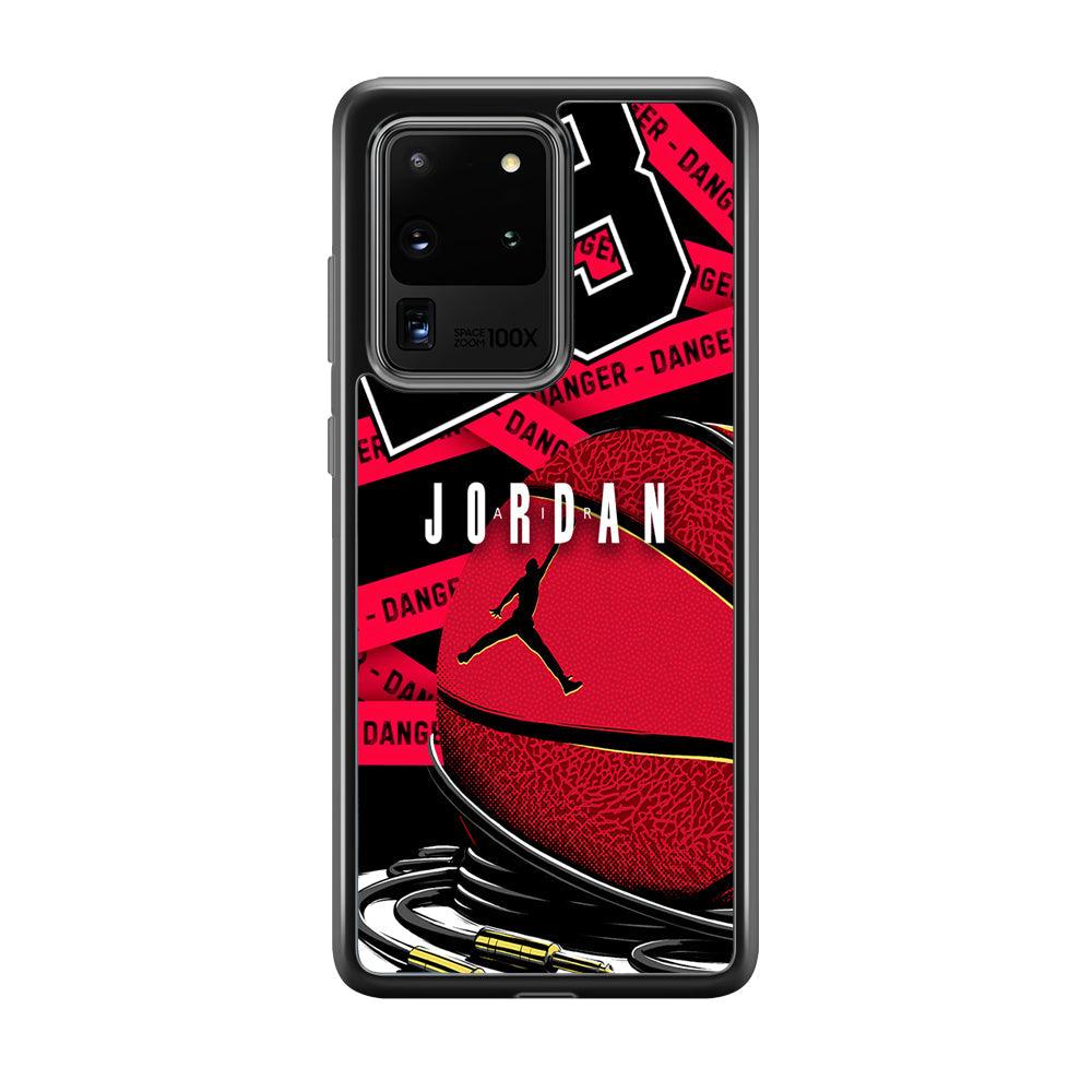 Air Jordan Hopefulness Ball Samsung Galaxy S20 Ultra Case-Rubber Black (2D Case)-Oxvistore