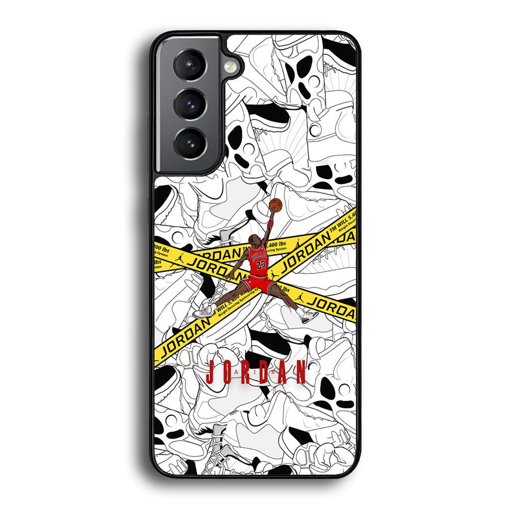 Air Jordan Jump and Fly Samsung Galaxy S24 Case-Rubber Black (2D Case)-Oxvistore