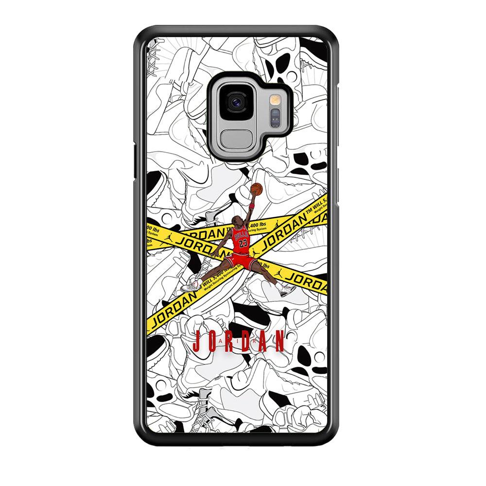 Air Jordan Jump and Fly Samsung Galaxy S9 Case-Rubber Black (2D Case)-Oxvistore