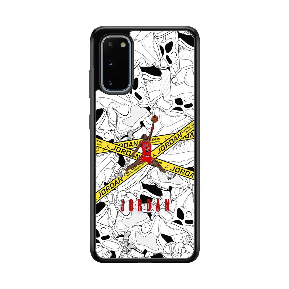 Air Jordan Jump and Fly Samsung Galaxy S20 Case-Rubber Black (2D Case)-Oxvistore