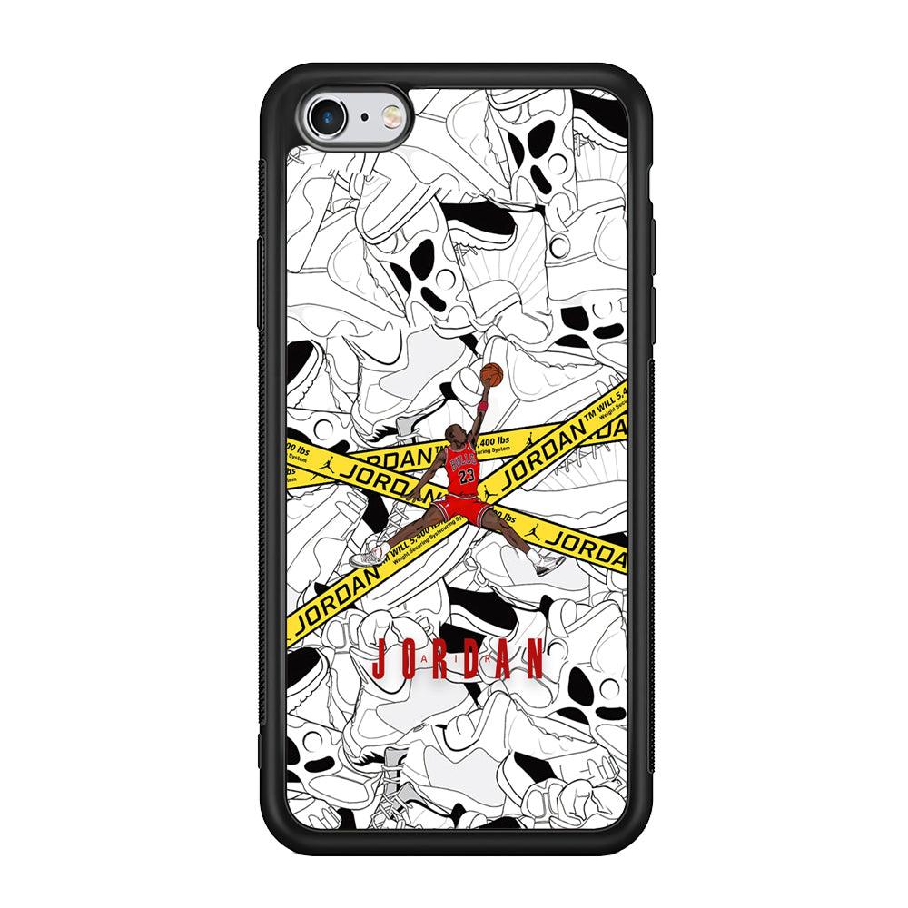 Air Jordan Jump and Fly iPhone 6 Plus | 6s Plus Case-Rubber Black (2D Case)-Oxvistore