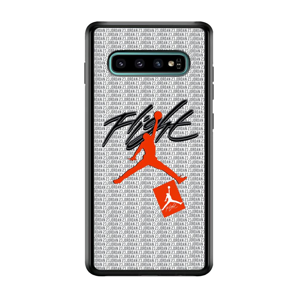 Air Jordan Keep The Flight Samsung Galaxy S10 Case-Rubber Black (2D Case)-Oxvistore