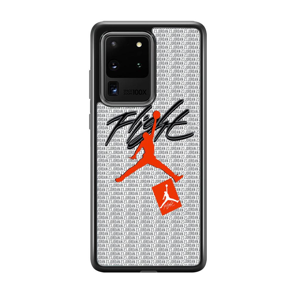 Air Jordan Keep The Flight Samsung Galaxy S20 Ultra Case-Rubber Black (2D Case)-Oxvistore