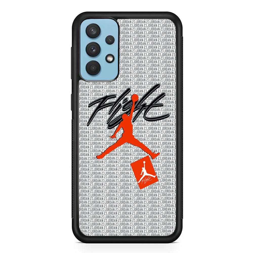 Air Jordan Keep The Flight Samsung Galaxy A32 Case-Rubber Black (2D Case)-Oxvistore