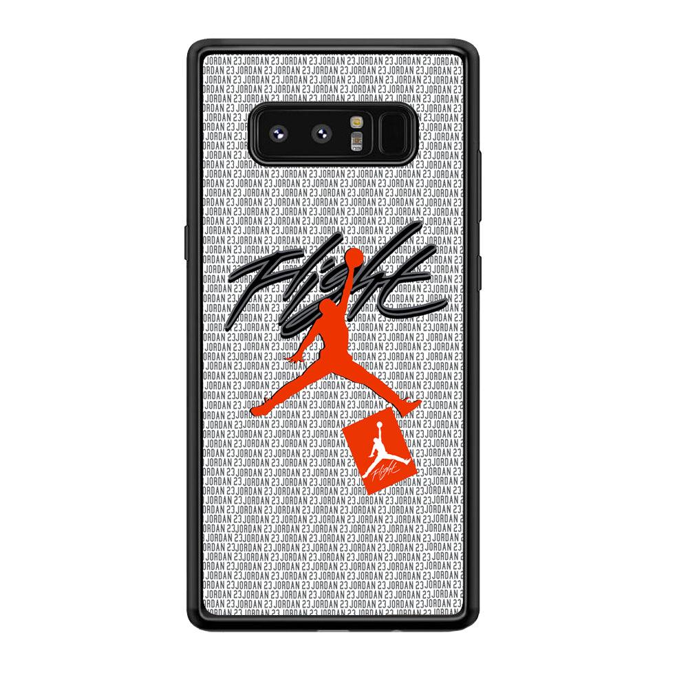 Air Jordan Keep The Flight Samsung Galaxy Note 8 Case-Rubber Black (2D Case)-Oxvistore