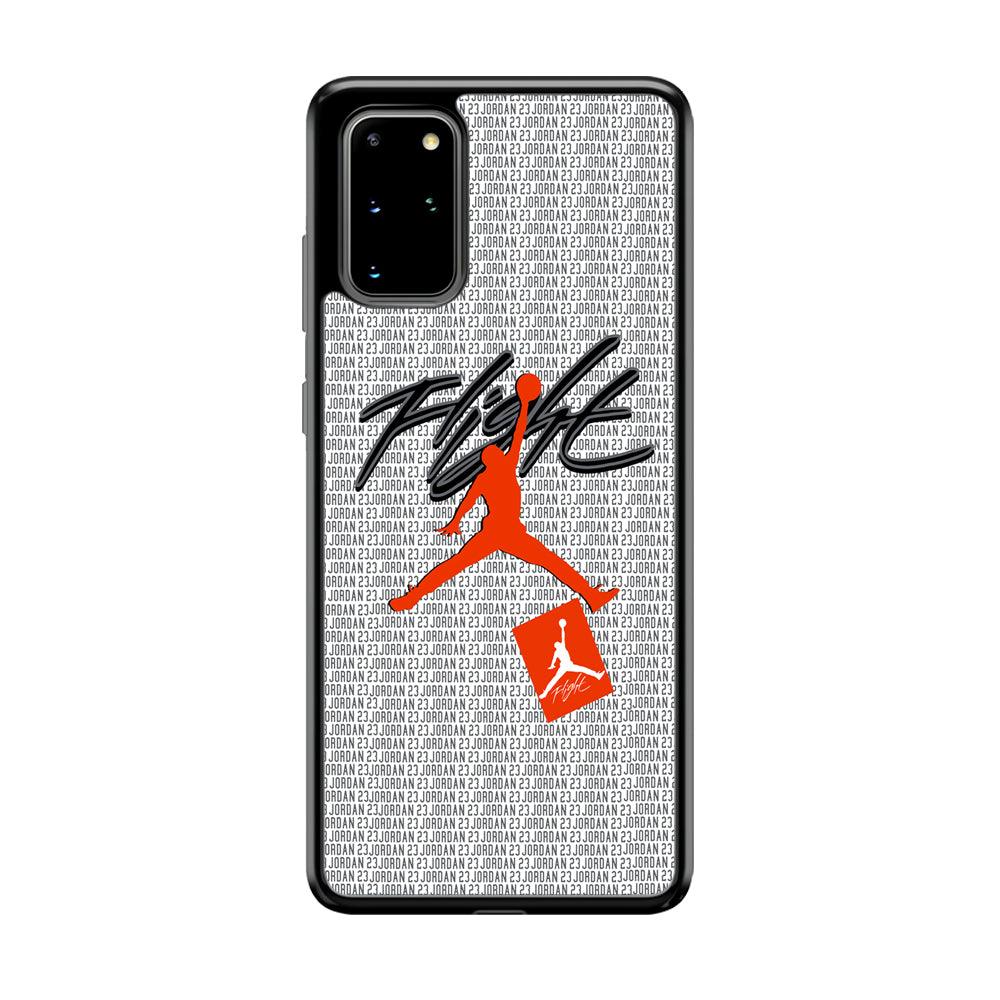 Air Jordan Keep The Flight Samsung Galaxy S20 Plus Case-Rubber Black (2D Case)-Oxvistore