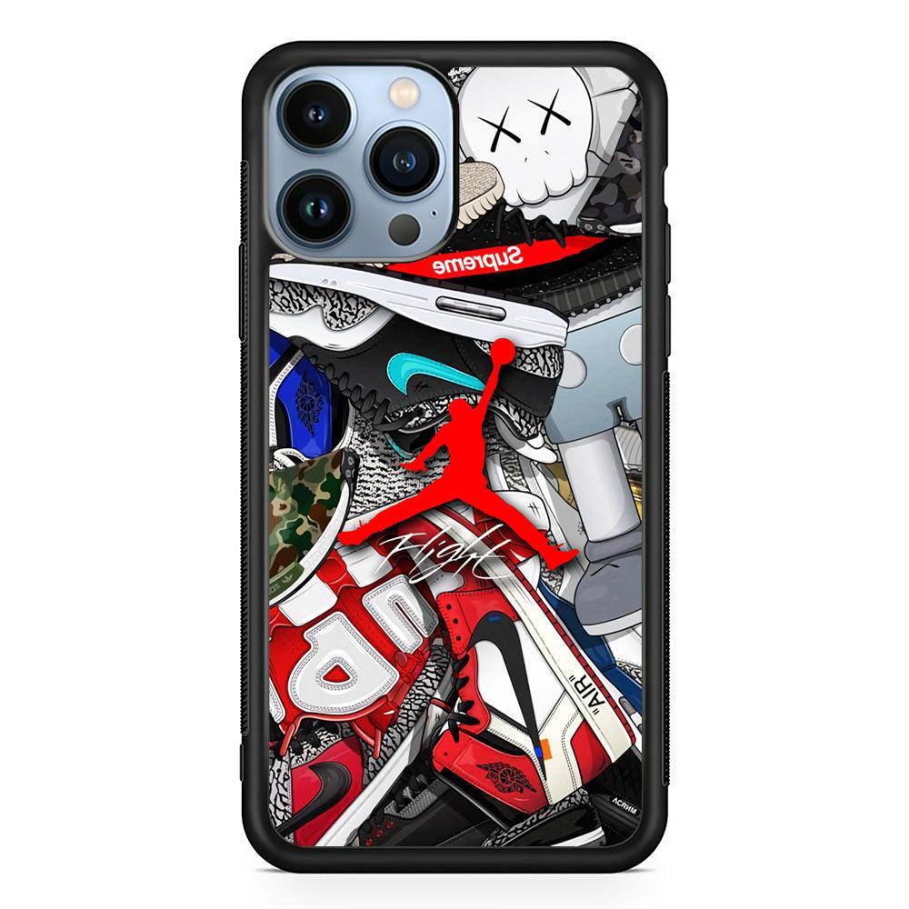 Air Jordan Leader of Layer iPhone 13 Pro Case-Rubber Black (2D Case)-Oxvistore
