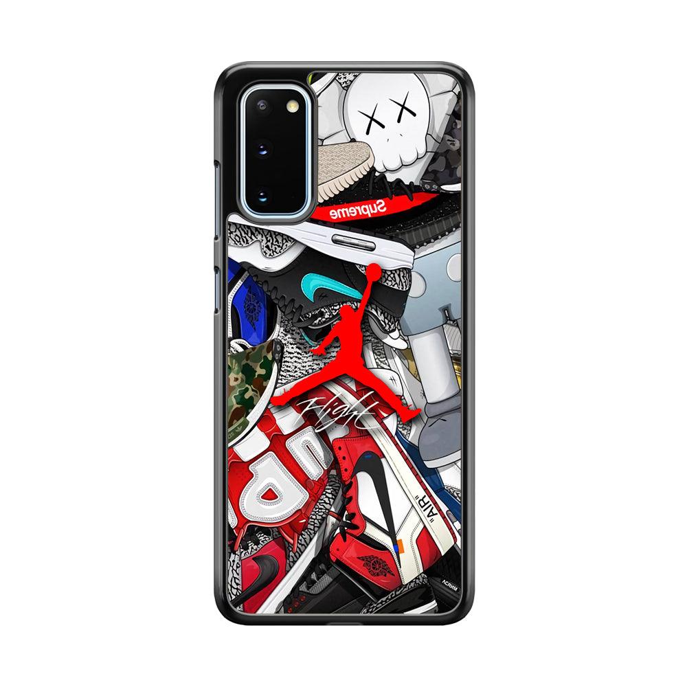 Air Jordan Leader of Layer Samsung Galaxy S20 Case-Rubber Black (2D Case)-Oxvistore