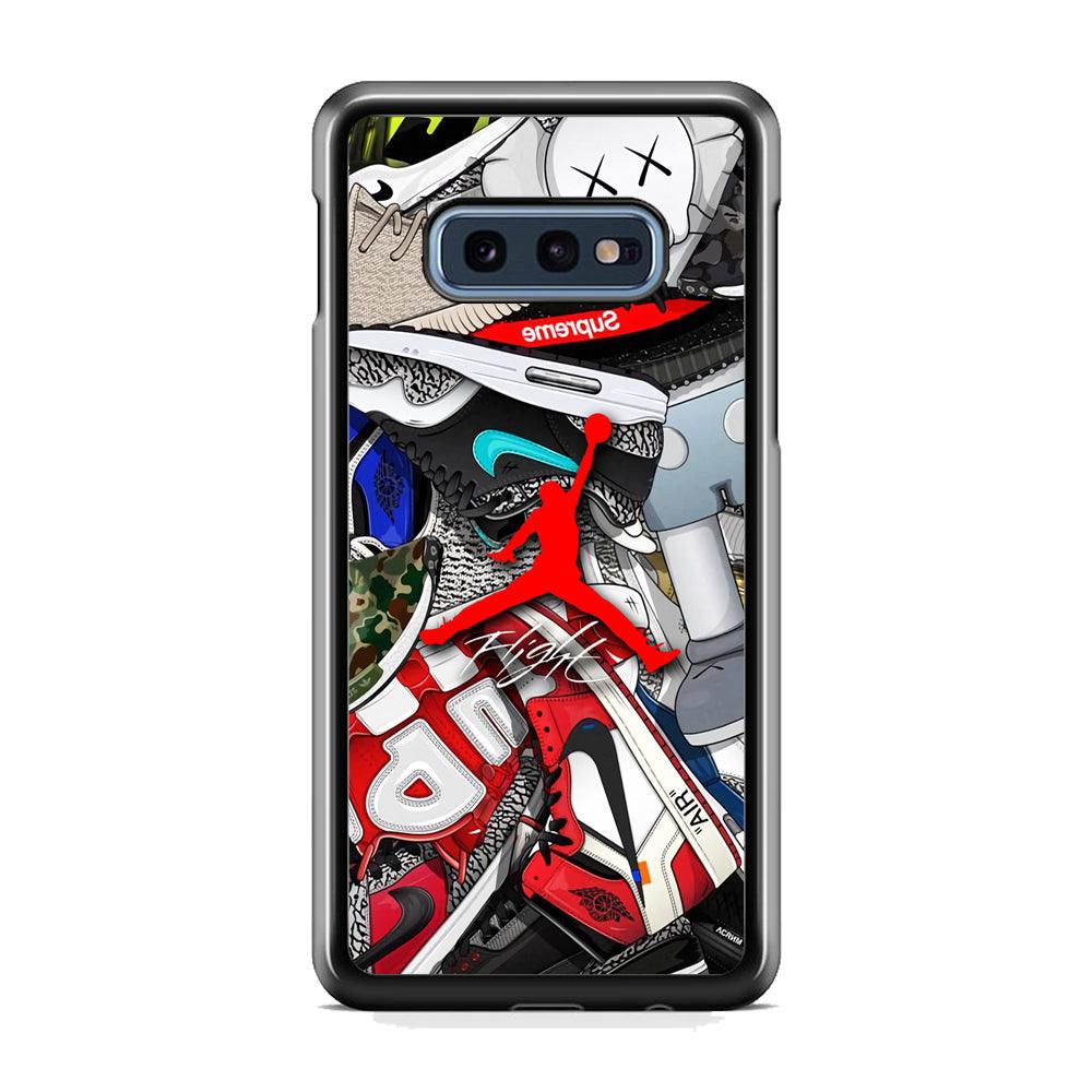 Air Jordan Leader of Layer Samsung Galaxy S10E Case-Rubber Black (2D Case)-Oxvistore