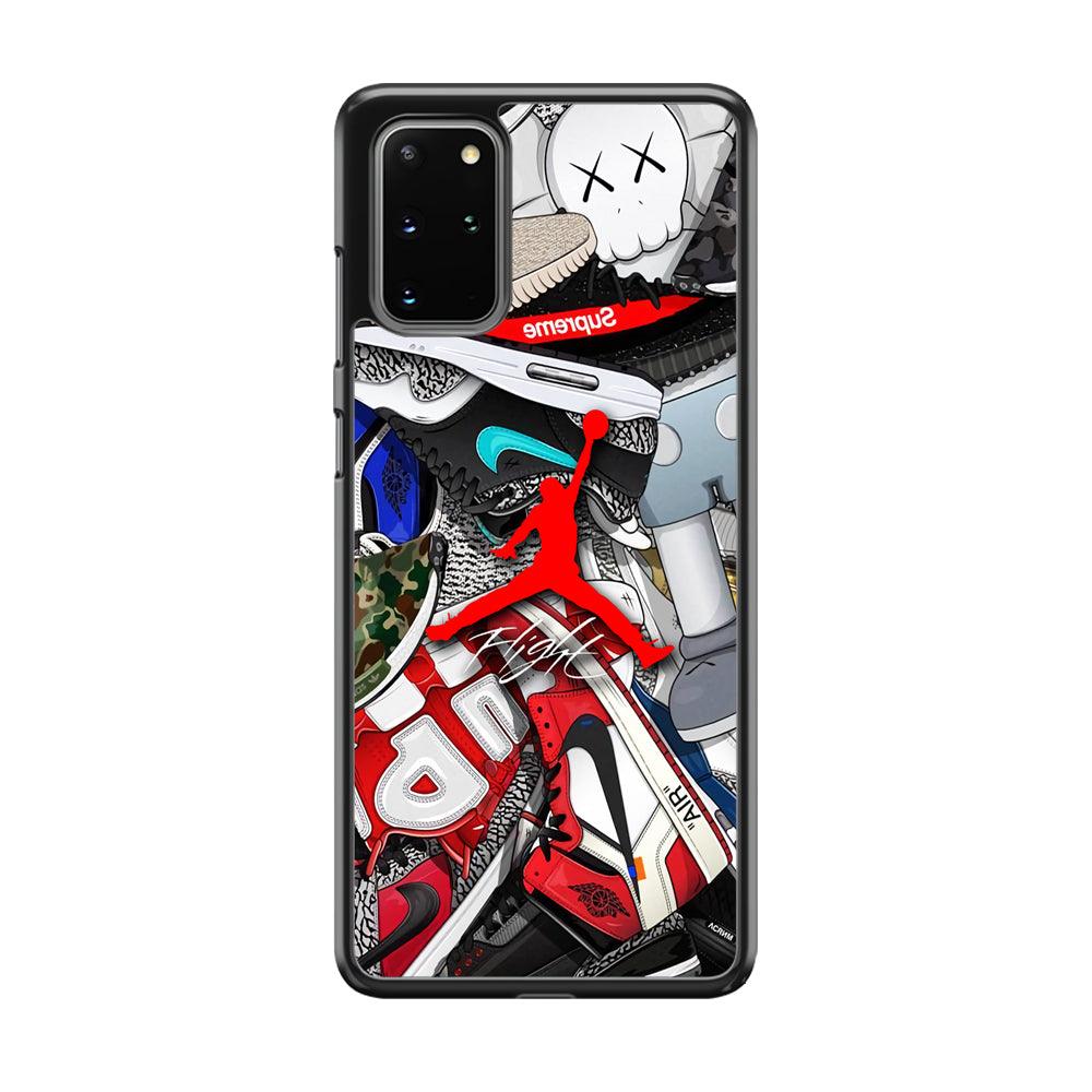 Air Jordan Leader of Layer Samsung Galaxy S20 Plus Case-Rubber Black (2D Case)-Oxvistore