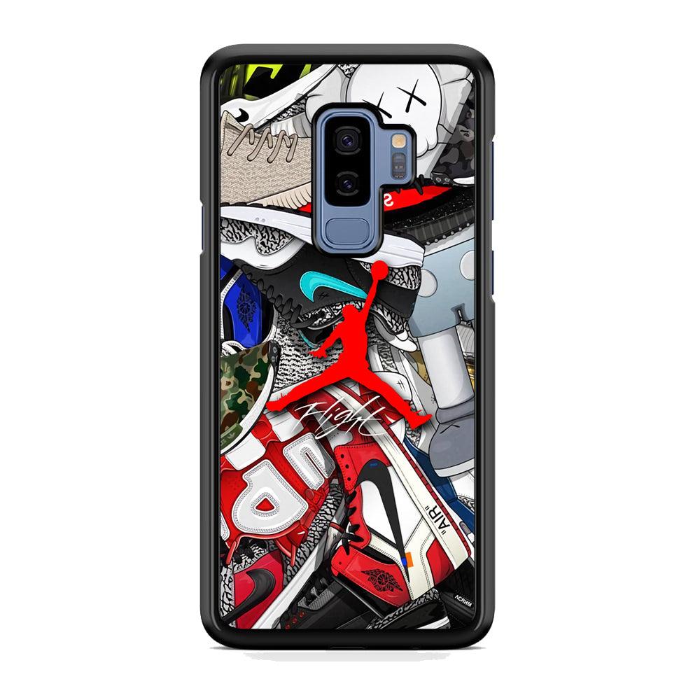 Air Jordan Leader of Layer Samsung Galaxy S9 Plus Case-Rubber Black (2D Case)-Oxvistore