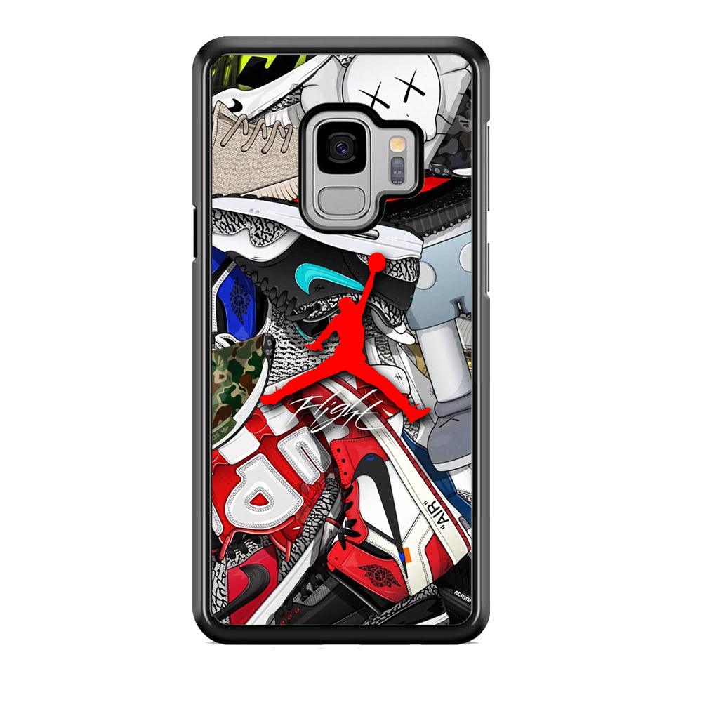 Air Jordan Leader of Layer Samsung Galaxy S9 Case-Rubber Black (2D Case)-Oxvistore