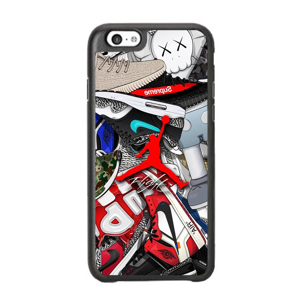 Air Jordan Leader of Layer iPhone 6 Plus | 6s Plus Case-Rubber Black (2D Case)-Oxvistore