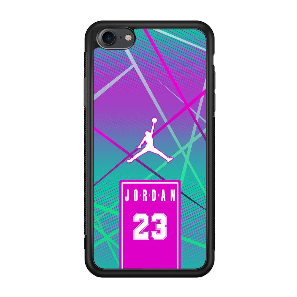 Air Jordan Light of The Year iPhone 8 Case-Rubber Black (2D Case)-Oxvistore