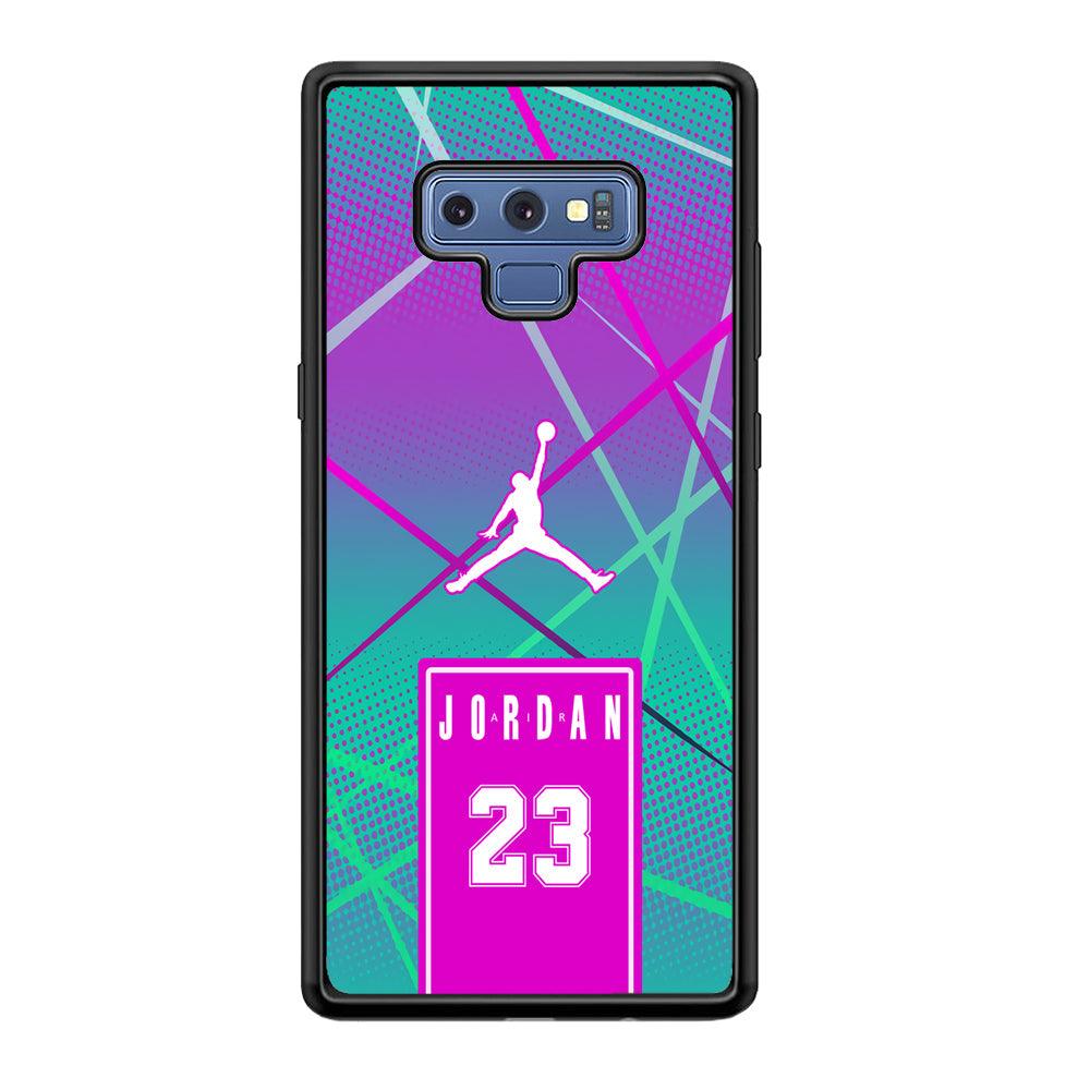 Air Jordan Light of The Year Samsung Galaxy Note 9 Case-Rubber Black (2D Case)-Oxvistore
