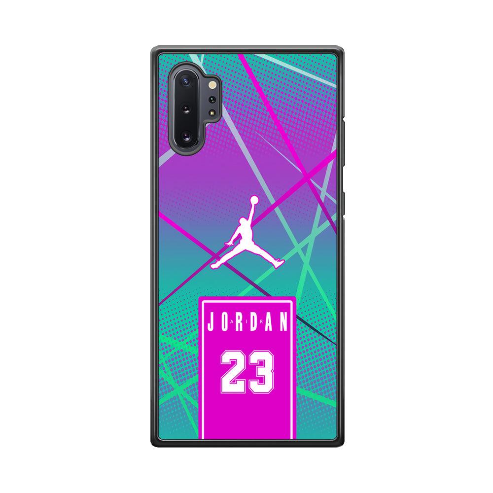 Air Jordan Light of The Year Samsung Galaxy Note 10 Plus Case-Rubber Black (2D Case)-Oxvistore