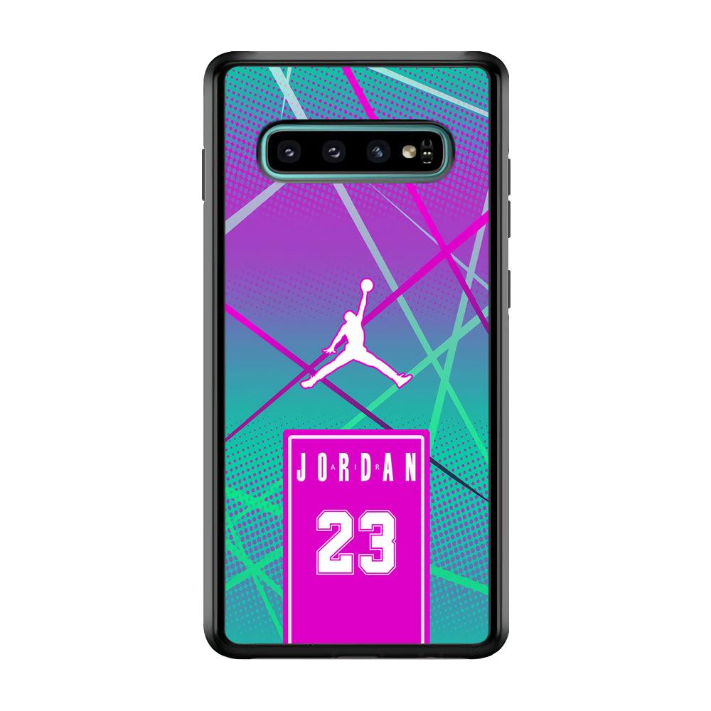 Air Jordan Light of The Year Samsung Galaxy S10 Case-Rubber Black (2D Case)-Oxvistore