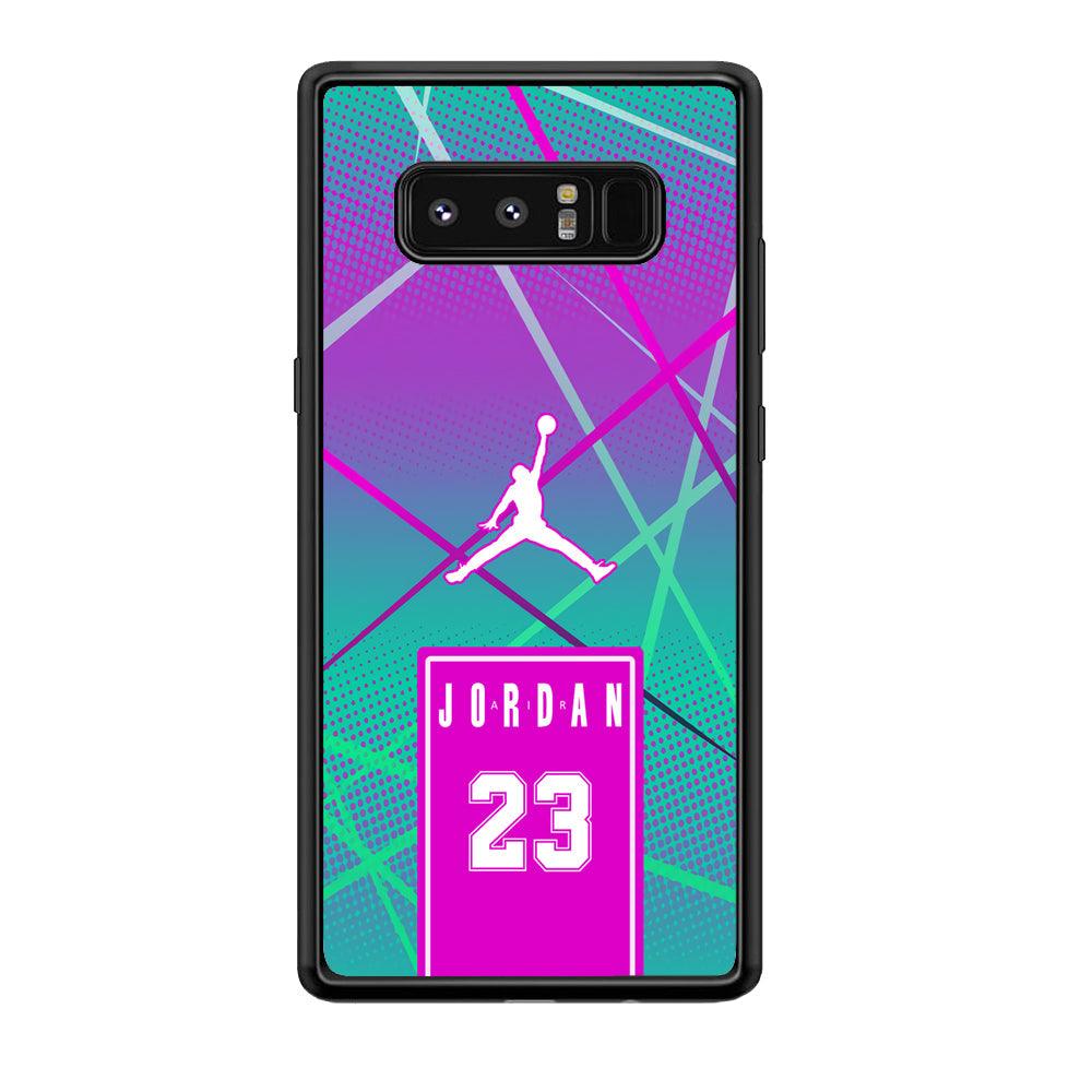 Air Jordan Light of The Year Samsung Galaxy Note 8 Case-Rubber Black (2D Case)-Oxvistore