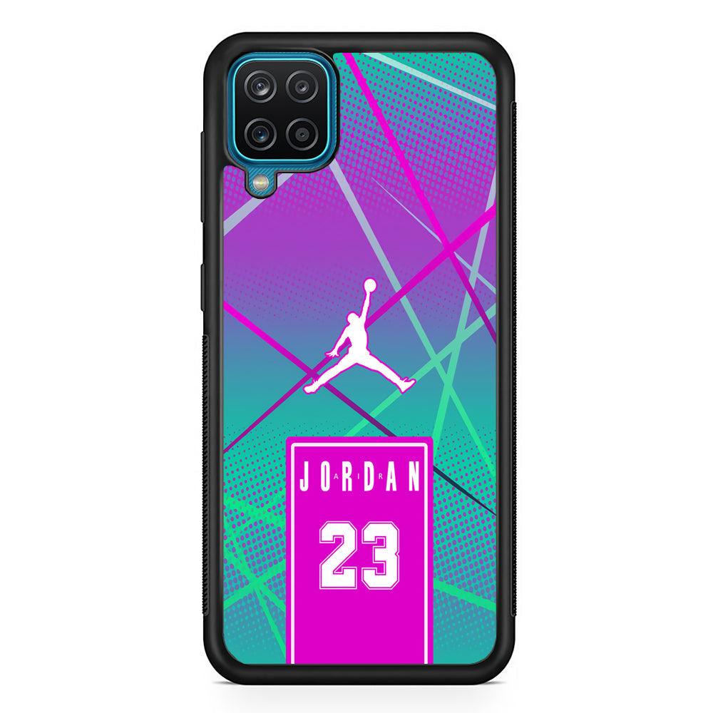 Air Jordan Light of The Year Samsung Galaxy A12 Case-Rubber Black (2D Case)-Oxvistore