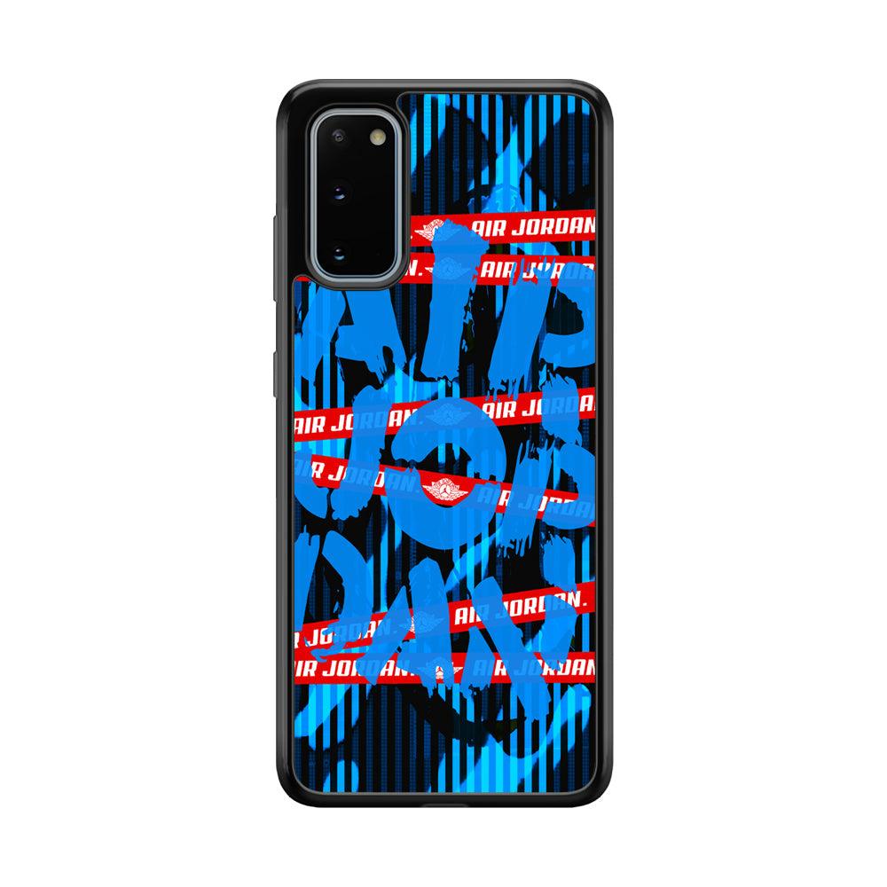 Air Jordan Line Under Water Samsung Galaxy S20 Case-Rubber Black (2D Case)-Oxvistore